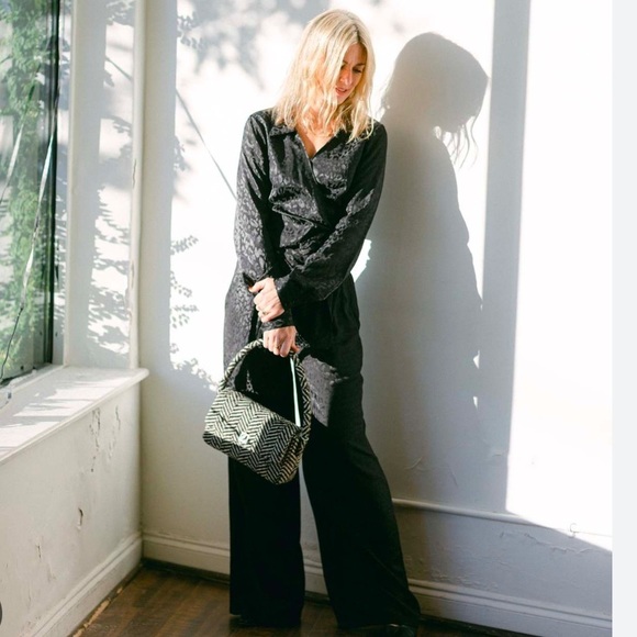 ANINE BING Nico Bag in Cream & Black Fishbone New with Tags! - Picture 3 of 16